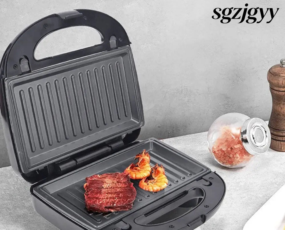 6-in-1 Waffle Maker & Grill | Sandwich Doughnut & Breakfast Maker - Cooking Grinder