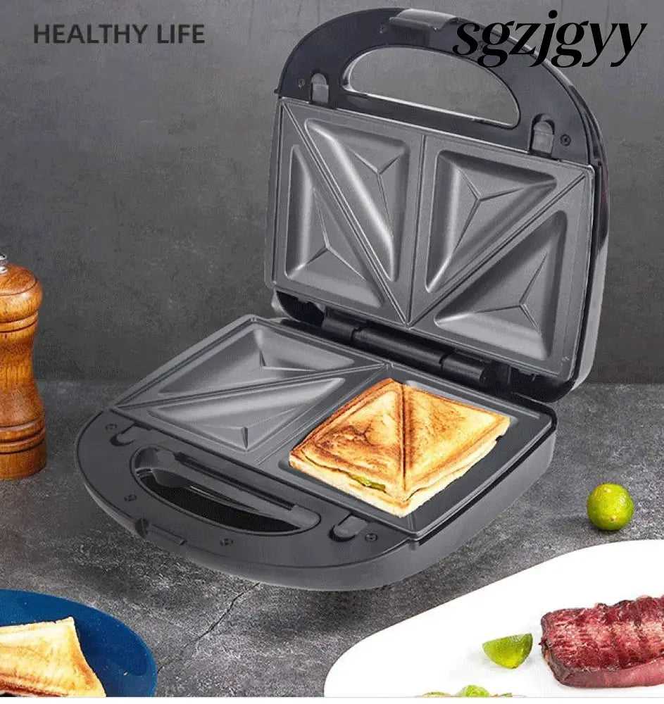 6-in-1 Waffle Maker & Grill | Sandwich Doughnut & Breakfast Maker - Cooking Grinder