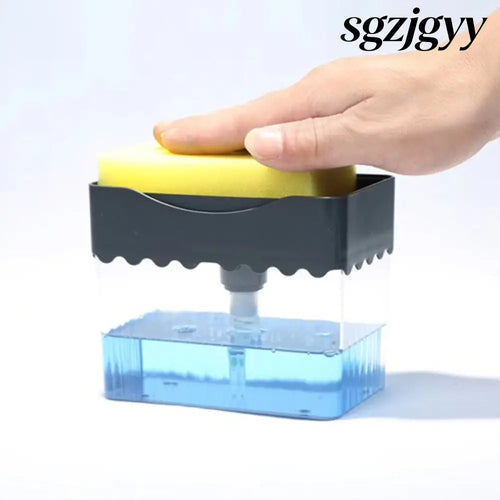Automatic Dosing Soap Dispenser Sponge Caddy 2-in-1 Push-Type - Cooking Grinder