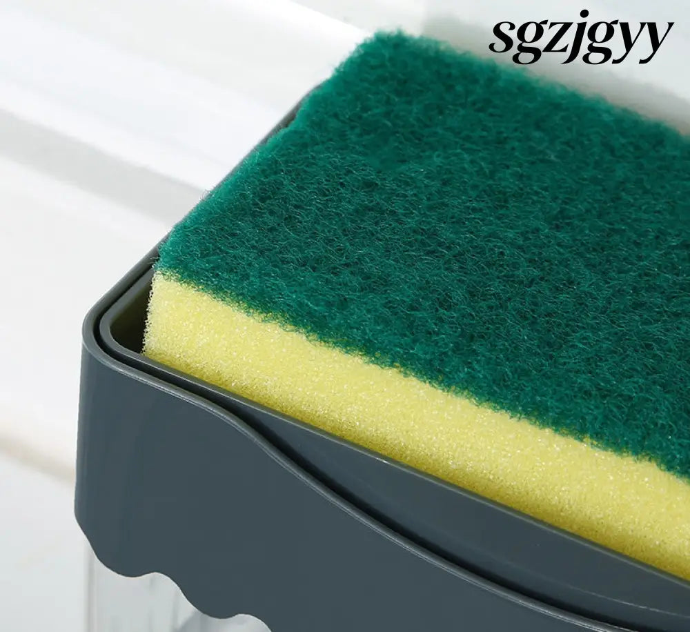 Automatic Dosing Soap Dispenser Sponge Caddy 2-in-1 Push-Type - Cooking Grinder