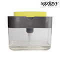 Automatic Dosing Soap Dispenser Sponge Caddy 2-in-1 Push-Type - Dark Grey - Cooking Grinder