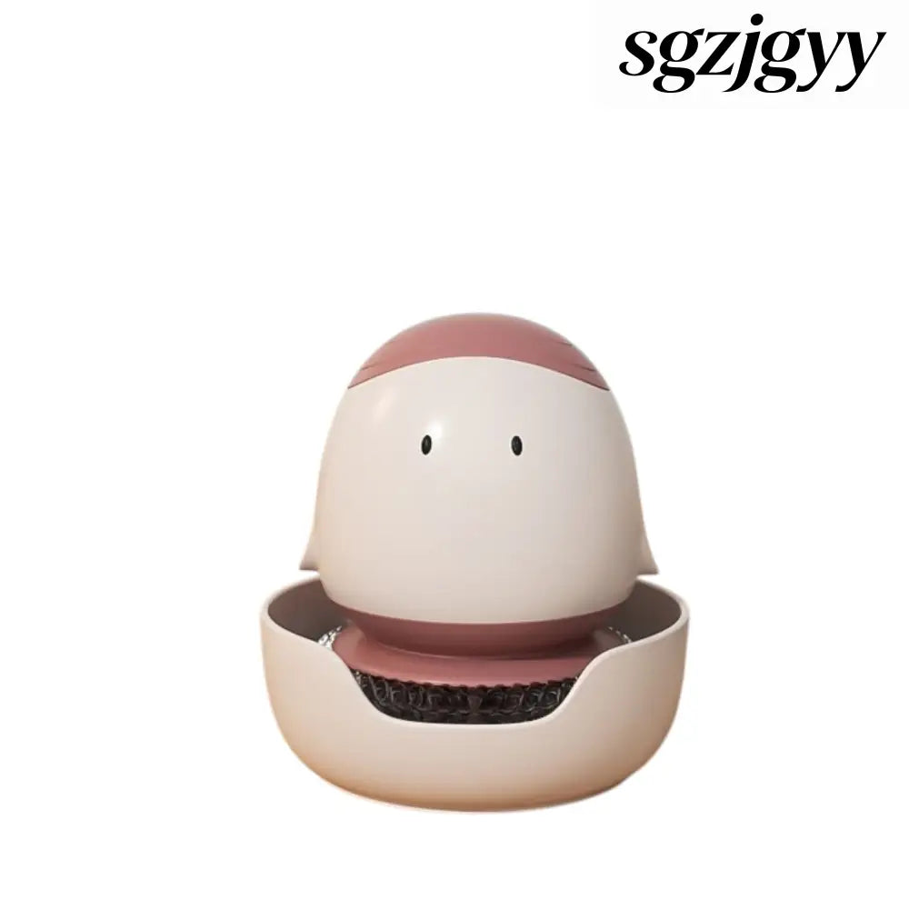 Automatic Liquid Filling Dishwashing Brush Kitchen Dish Brush - Bean Red - Cooking Grinder