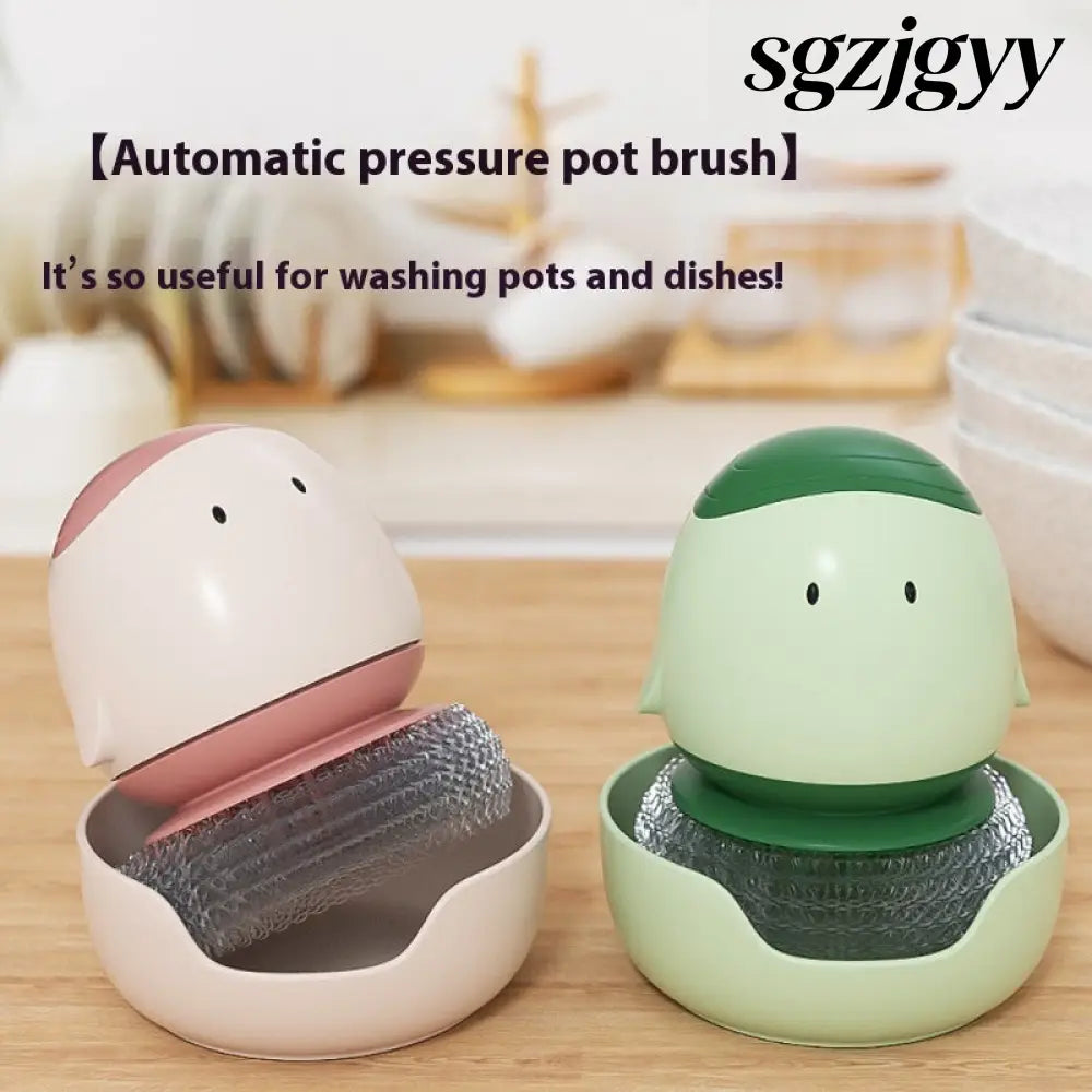 Automatic Liquid Filling Dishwashing Brush Kitchen Dish Brush - Cooking Grinder