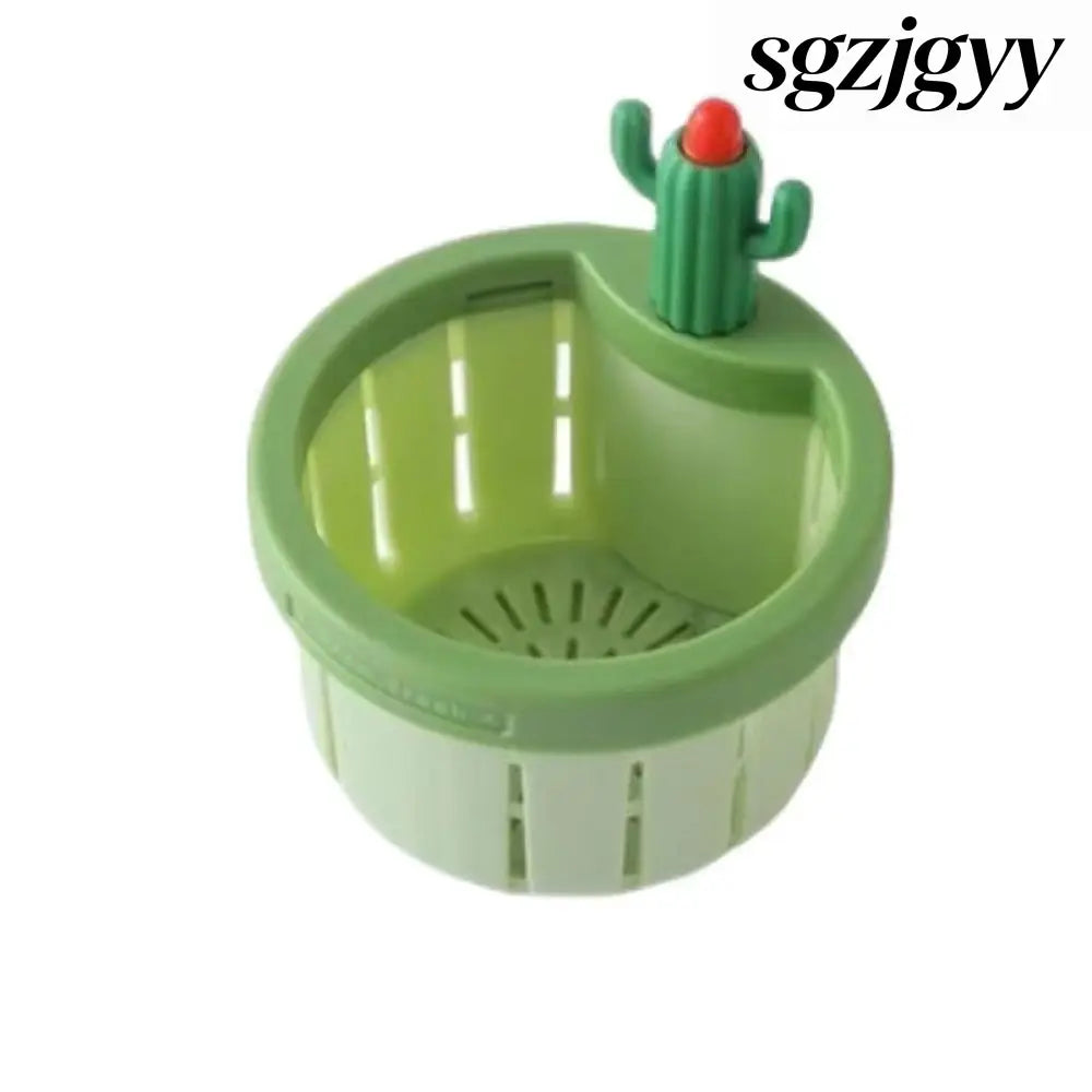 Cactus Sink Drain Strainer Press Automatic Dumping Basket - Green - Electric Kettle