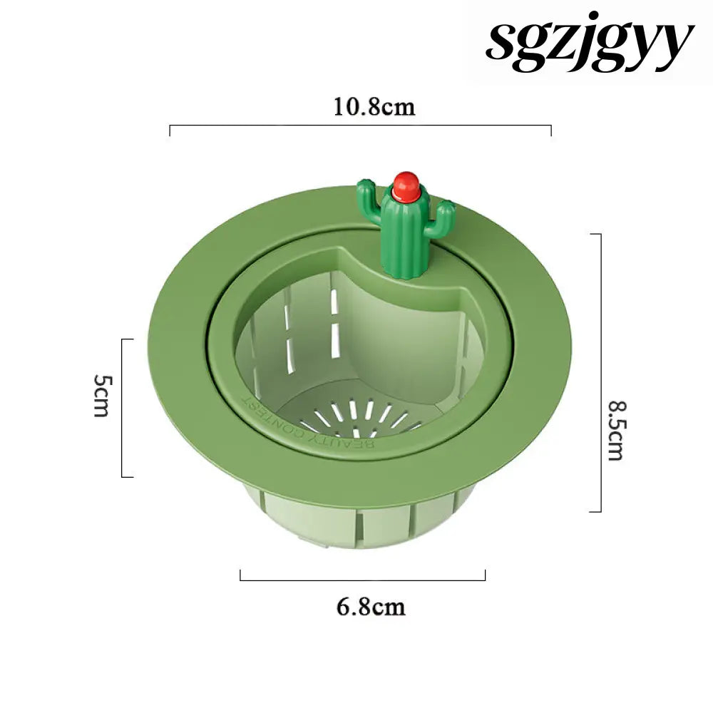 Cactus Sink Drain Strainer Press Automatic Dumping Basket - Green widened gasket - Electric Kettle