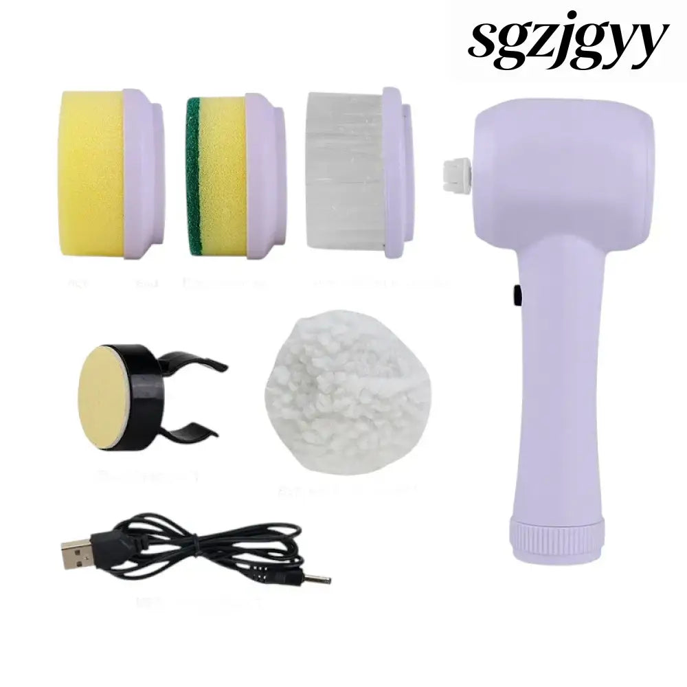 Electric Cleaning Brush 4 In 1 Spinning Scrubber - Color Cleaning Brush - Kitchen Gadgets