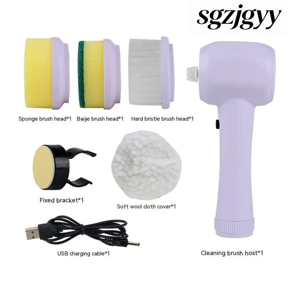 Electric Cleaning Brush 4 In 1 Spinning Scrubber - Kitchen Gadgets