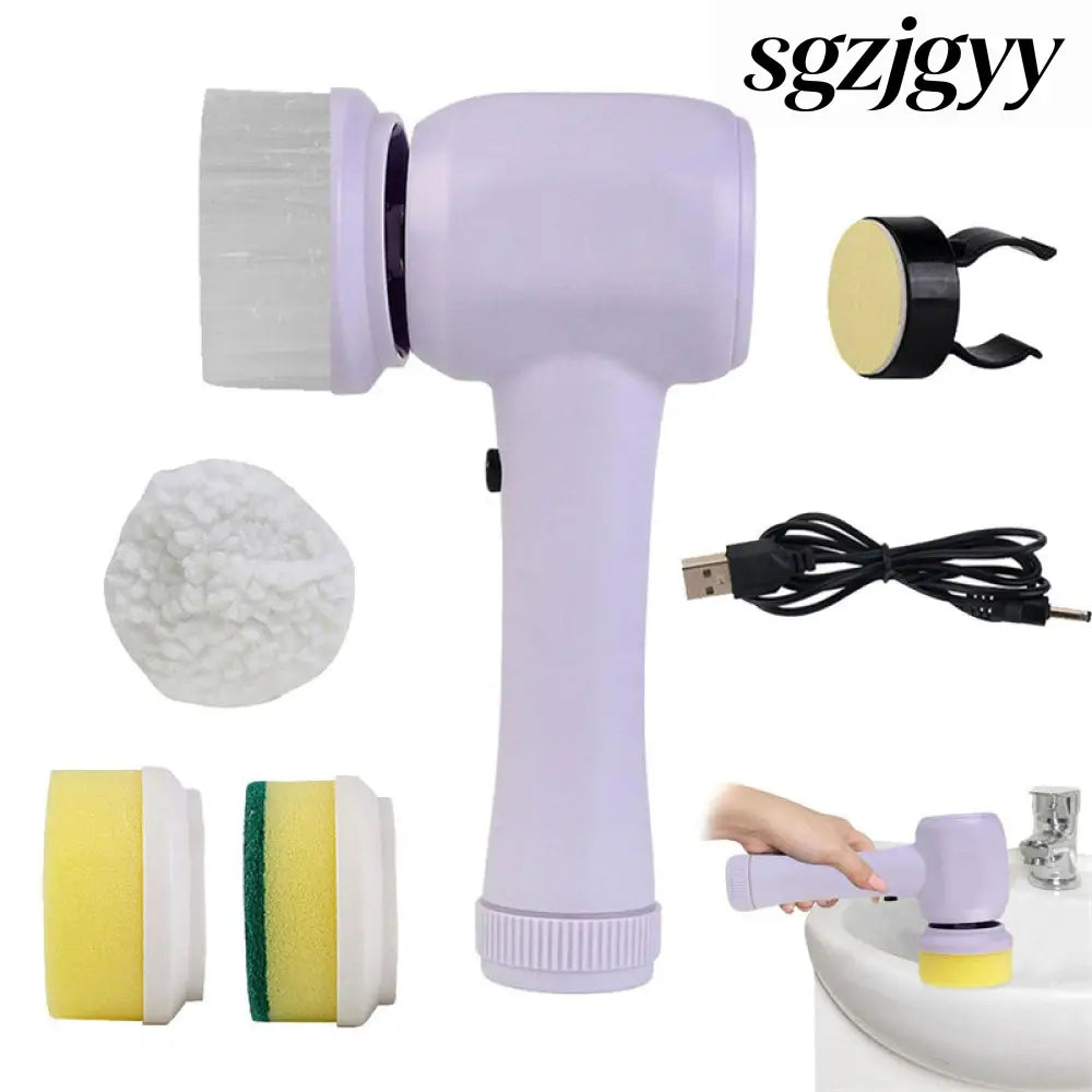 Electric Cleaning Brush 4 In 1 Spinning Scrubber - Kitchen Gadgets