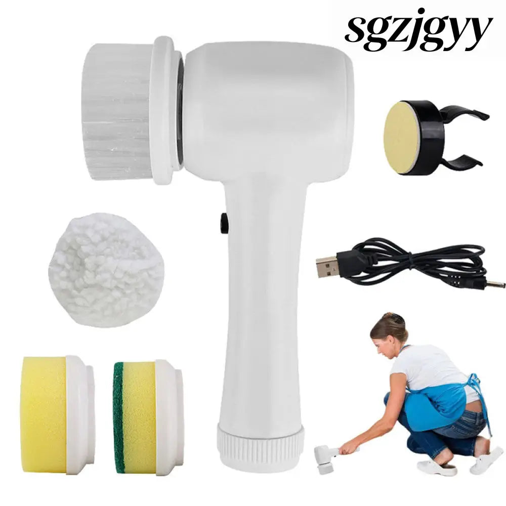 Electric Cleaning Brush 4 In 1 Spinning Scrubber - Kitchen Gadgets