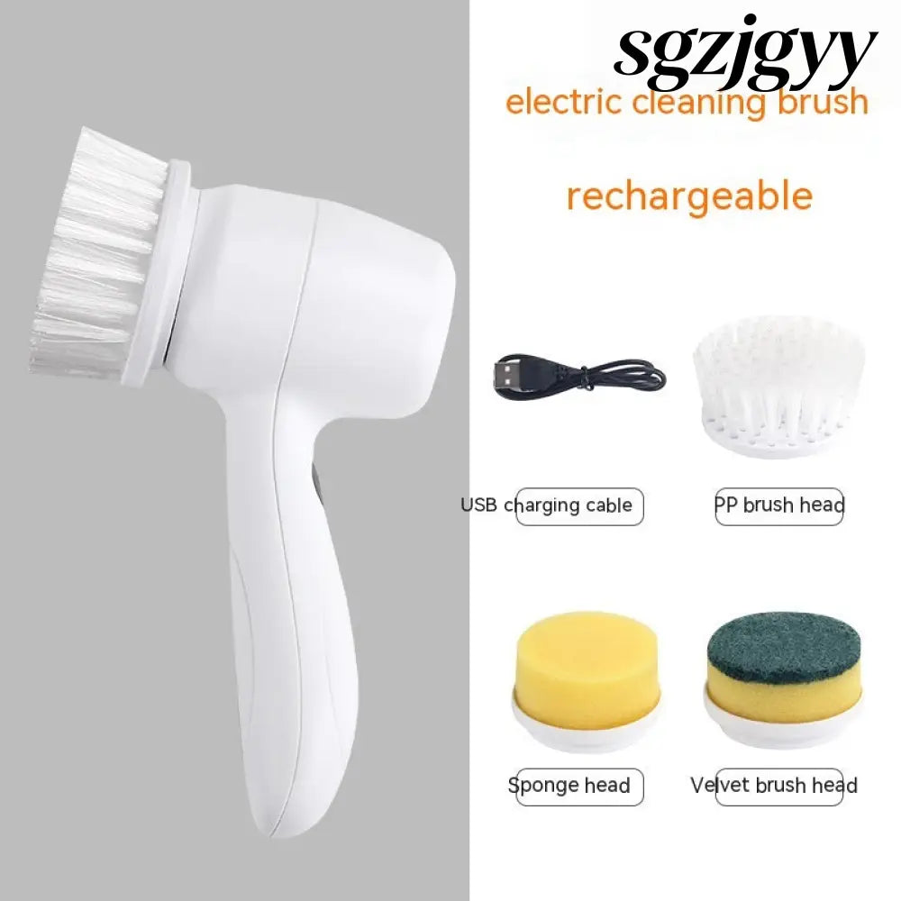Electric Cleaning Brush 4 In 1 Spinning Scrubber - Kitchen Gadgets