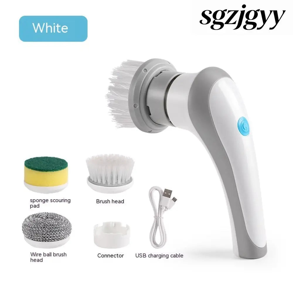 Electric Cleaning Brush 4 In 1 Spinning Scrubber - Kitchen Gadgets