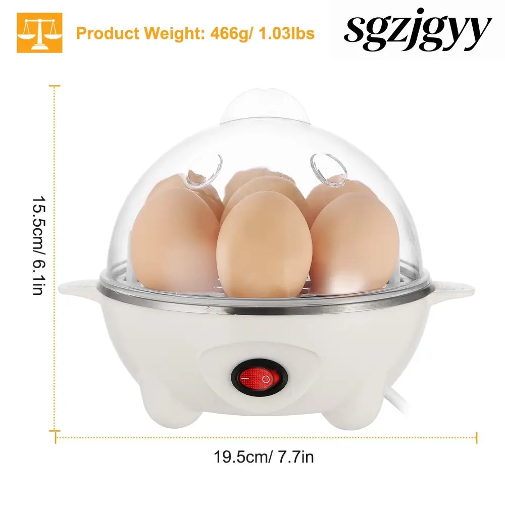 Electric Egg Cooker 7-Capacity | Hard-Boiled with Auto-Off - White - Cooking Grinder