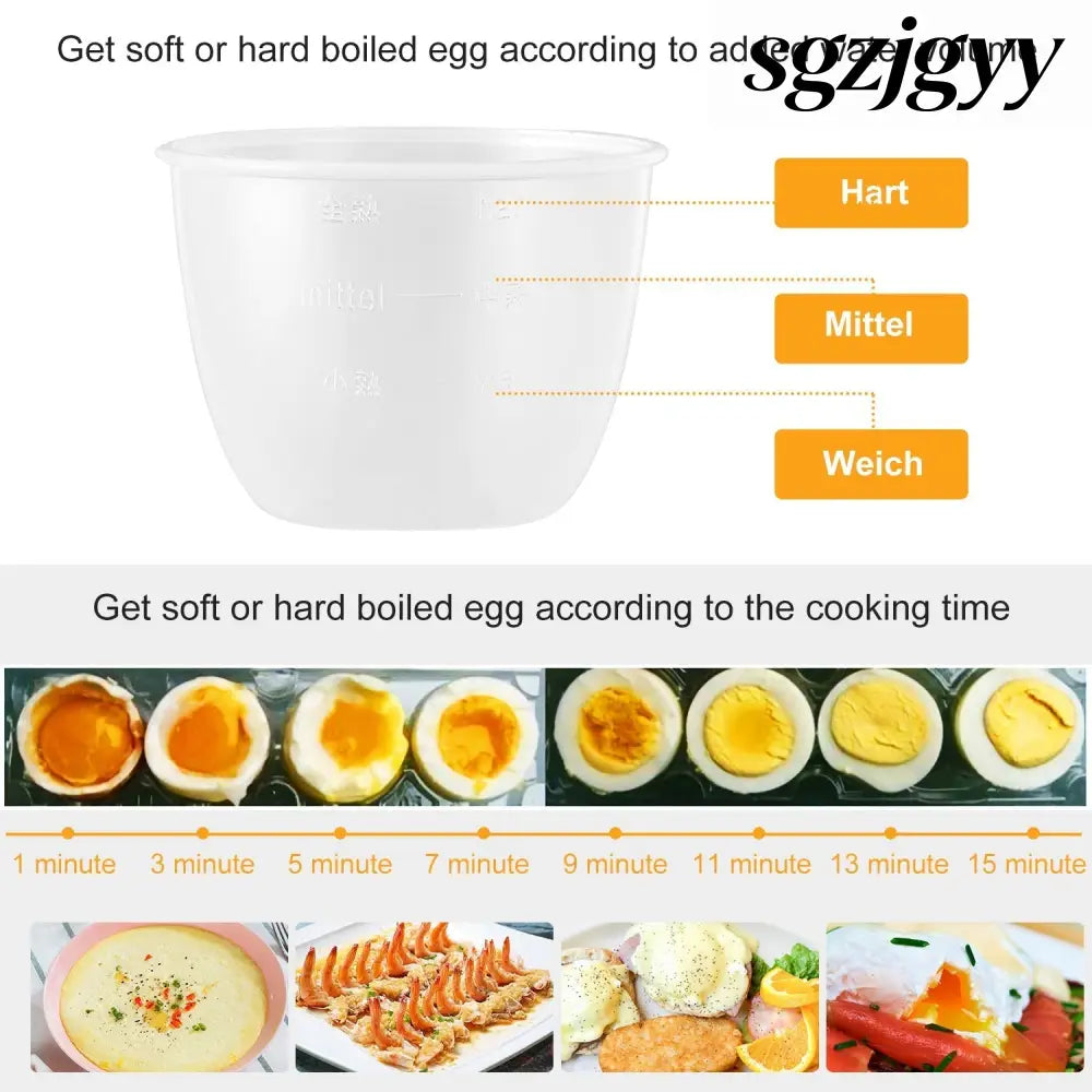 Electric Egg Cooker 7-Capacity | Hard-Boiled with Auto-Off - White - Cooking Grinder