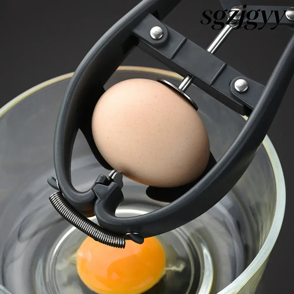 Manual Egg Tools Stainless Steel Egg Opener Scissors - Black - Egg Opener Scissors
