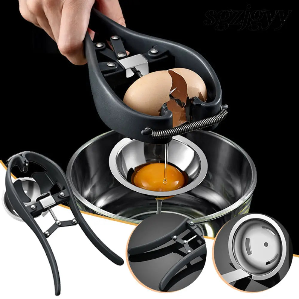 Manual Egg Tools Stainless Steel Egg Opener Scissors - Black - Egg Opener Scissors