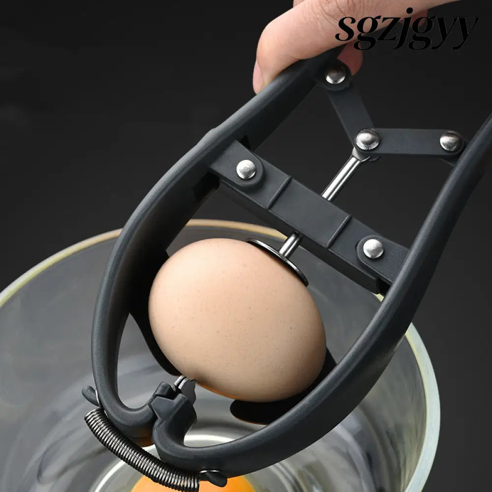 Manual Egg Tools Stainless Steel Egg Opener Scissors - Black - Egg Opener Scissors