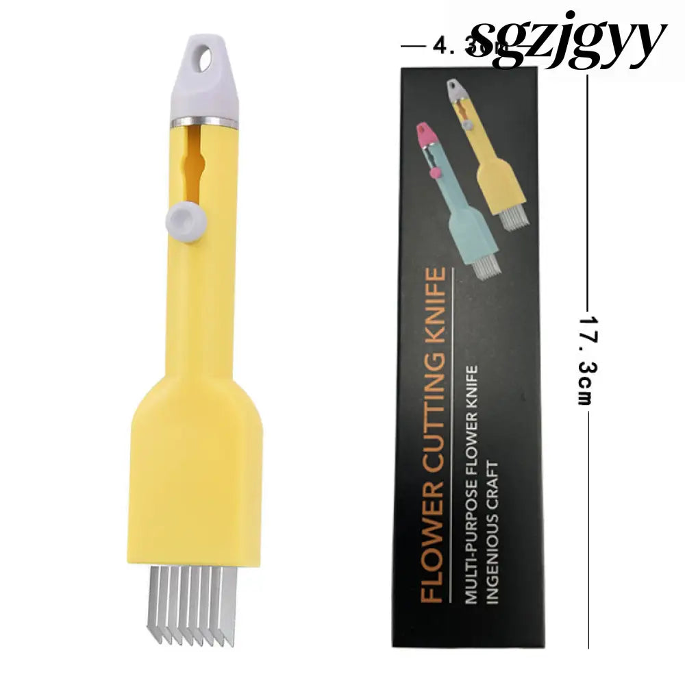 Multi-Vegetable Cutter for Onion & Garlic | Slicer Shredder Tool - Yellow shredded color box - Cooking Grinder