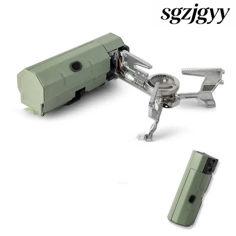 Portable Camping Gas Stove - Cooker & Grill Burner - Green - Portable Camping Gas Stove