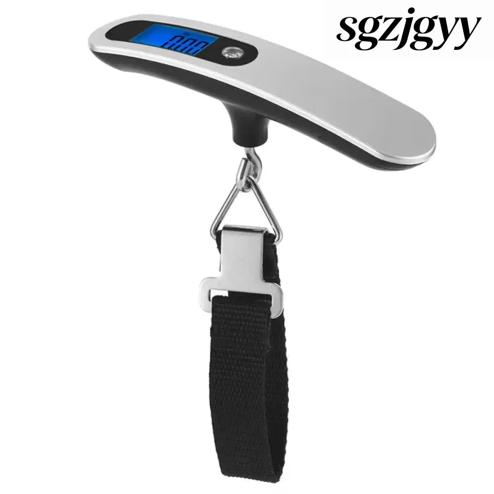 Portable Digital Luggage Scale 50kg 10g LCD Hanging For Household - Silver - Kitchen Gadgets