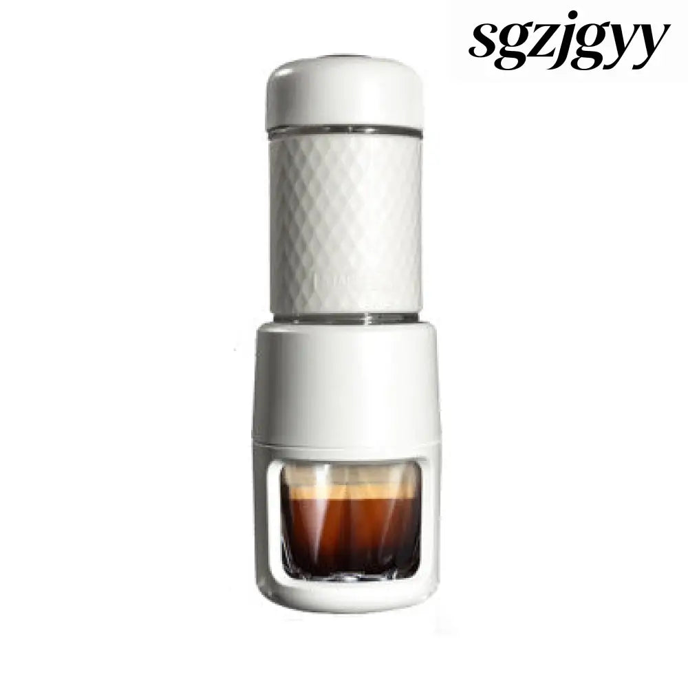 Portable Manual Espresso Coffee Machine - white - Food Processor