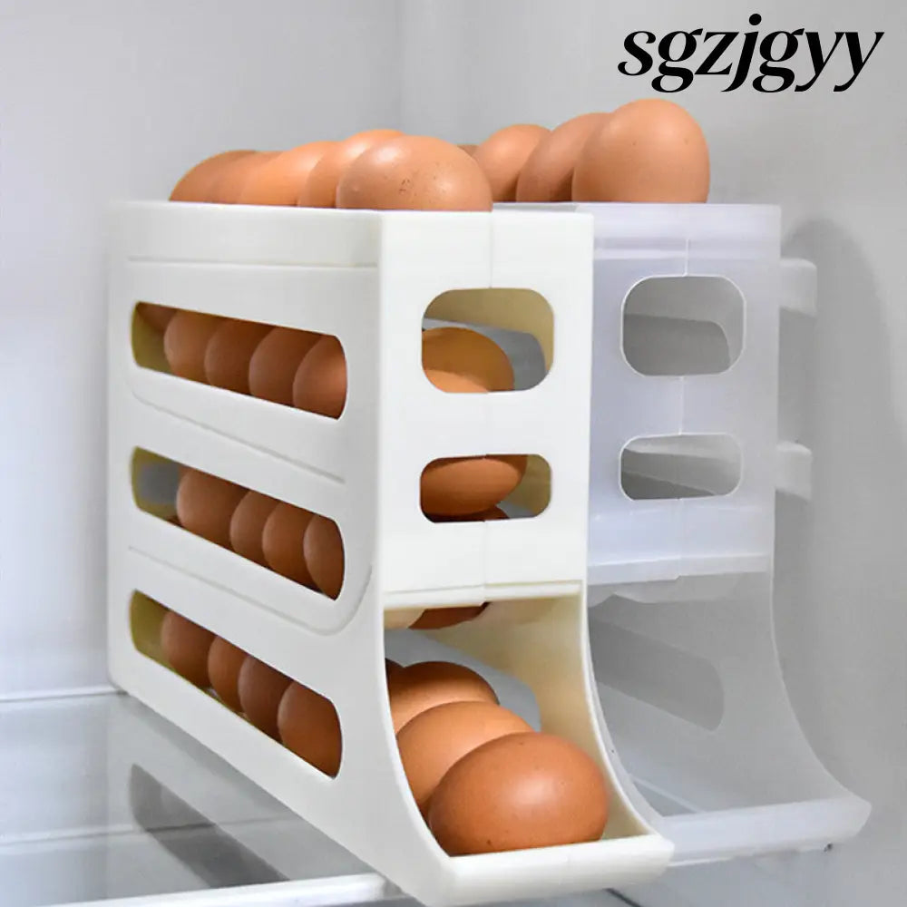 Refrigerator 4-Layer Automatic Egg Roller Sliding Egg - Cooking Grinder