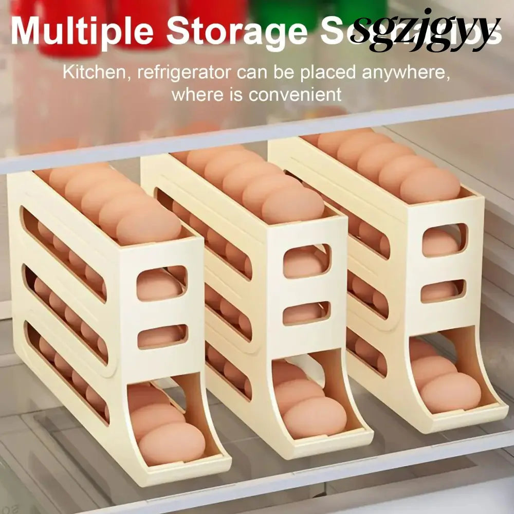 Refrigerator 4-Layer Automatic Egg Roller Sliding Egg - Cooking Grinder