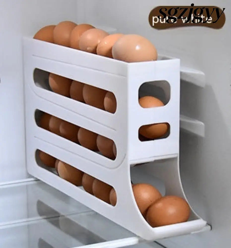 Refrigerator 4-Layer Automatic Egg Roller Sliding Egg - Cooking Grinder
