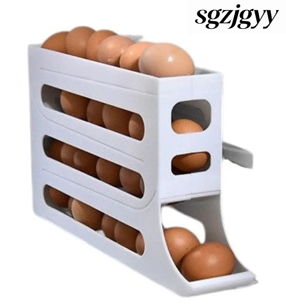 Refrigerator 4-Layer Automatic Egg Roller Sliding Egg - Gray / Without packing / 1PC - Cooking Grinder