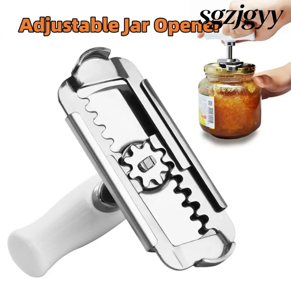 Stainless Steel Adjustable Jar Opener for Lids & Bottles - Jar Opener