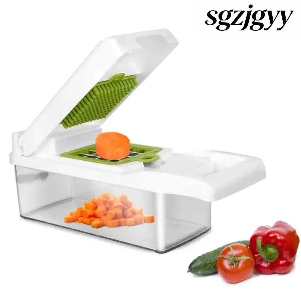 Vegetable Chopper With Container 12 In 1 - Pro - Cooking Grinder